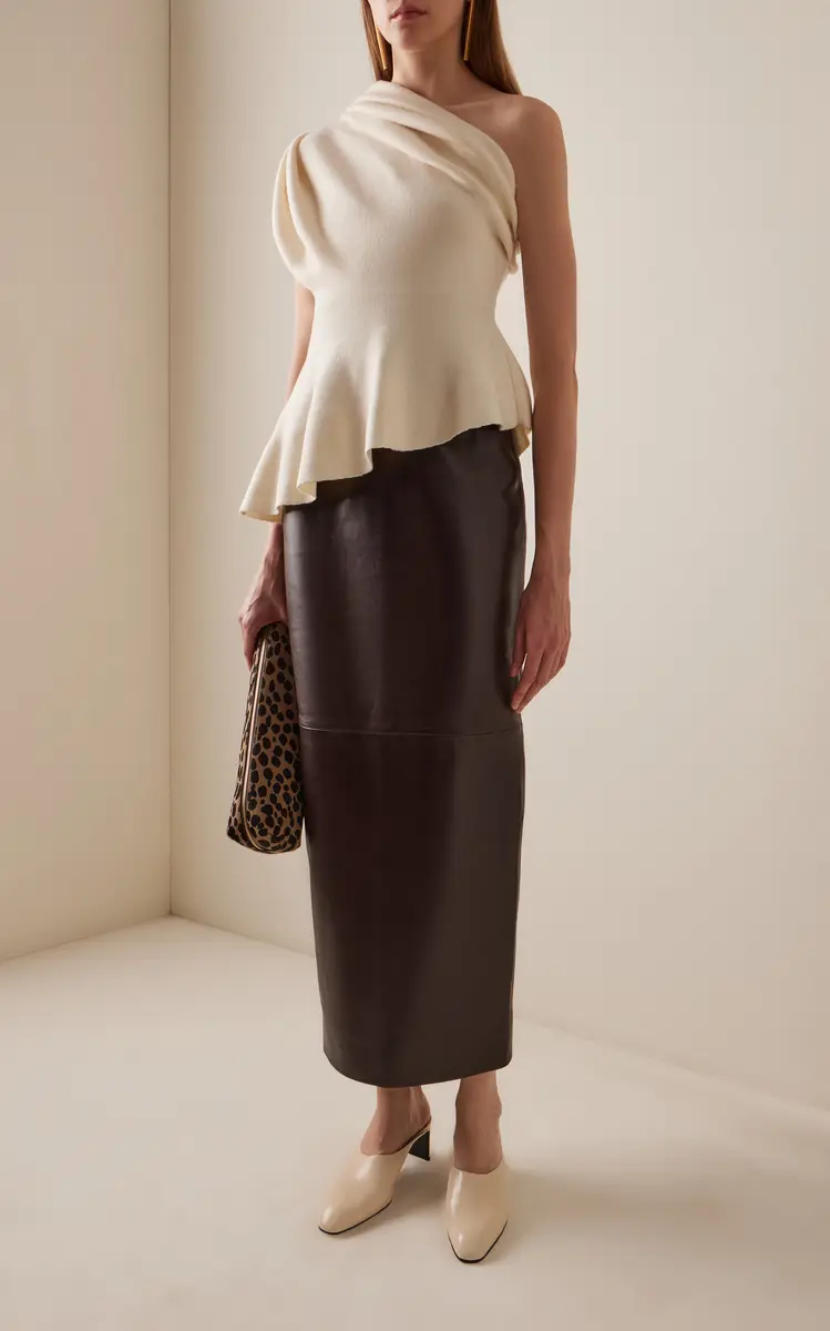 Khaite Aimee Asymmetric Merino-Wool Top | Thumbnail 3 Khaite Aimee Asymmetric Merino-Wool Top | Thumbnail 3