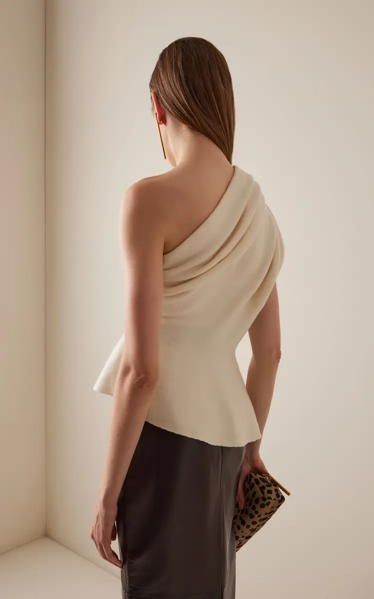 Khaite Aimee Asymmetric Merino-Wool Top | Thumbnail 4 Khaite Aimee Asymmetric Merino-Wool Top | Thumbnail 4