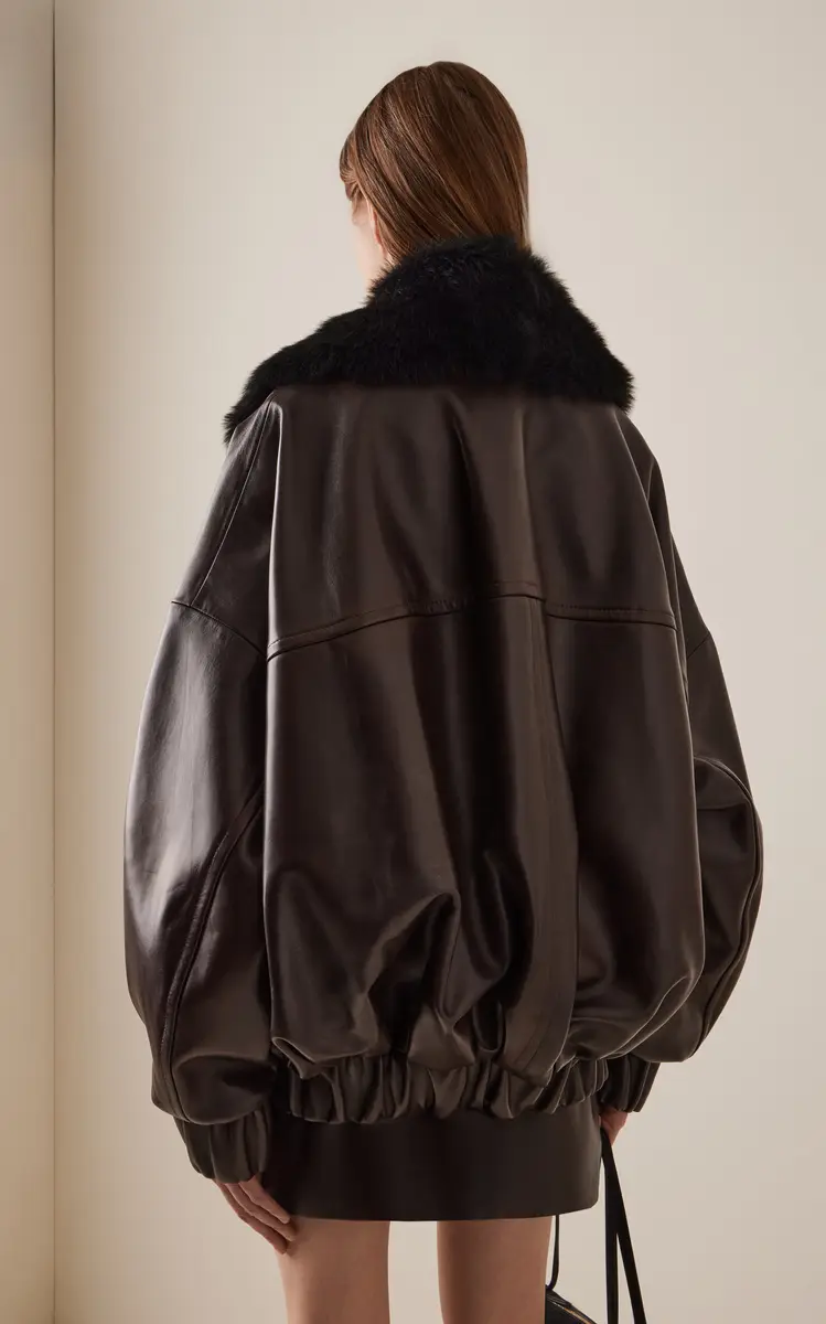 Khaite Daemon Shearling-Trimmed Leather Jacket | Thumbnail 5 Khaite Daemon Shearling-Trimmed Leather Jacket | Thumbnail 5