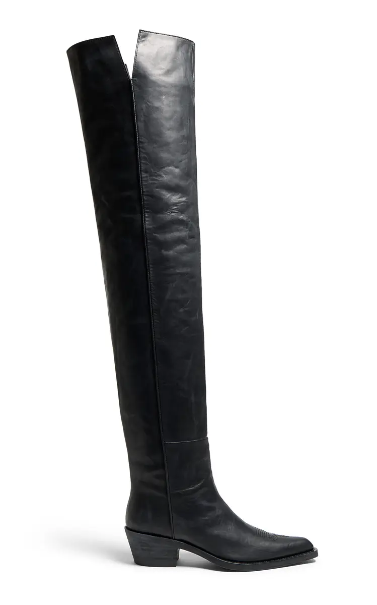 Khaite Clive Over-The-Knee Leather Boots