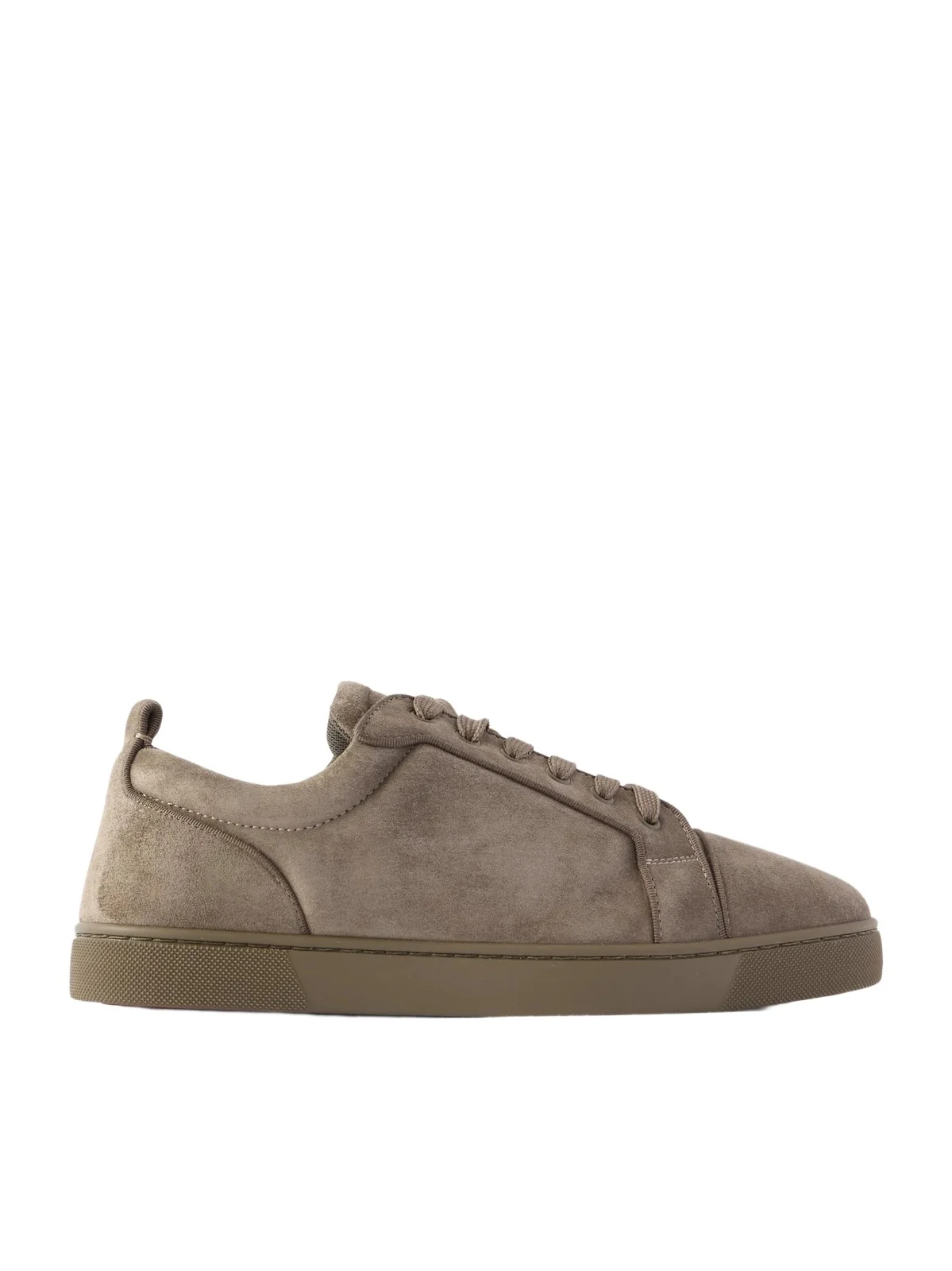 Christian Louboutin Louis Junior Grosgrain-Trimmed Suede Sneakers - Men