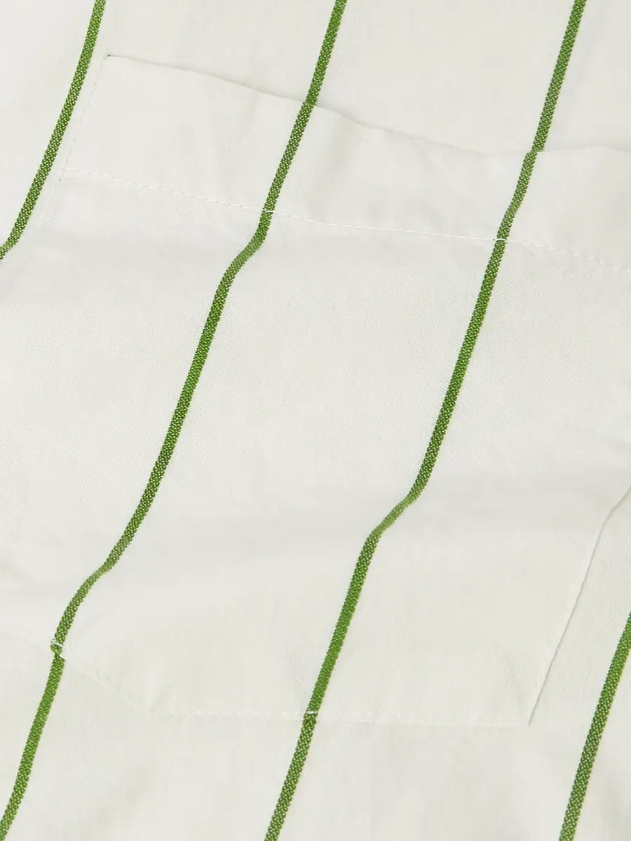 BODE Celery Camp-Collar Striped Cotton-Poplin Shirt - Men | Thumbnail 4 BODE Celery Camp-Collar Striped Cotton-Poplin Shirt - Men | Thumbnail 4