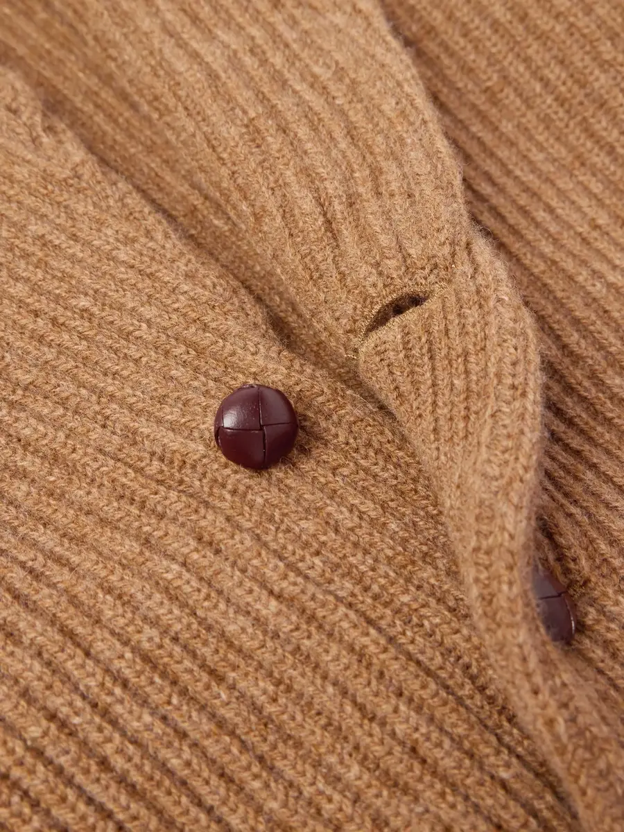 Drake's Slim-Fit Shawl-Collar Ribbed Wool Cardigan - Men | Thumbnail 5 Drake's Slim-Fit Shawl-Collar Ribbed Wool Cardigan - Men | Thumbnail 5