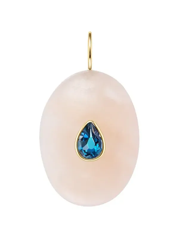 Beatriz Werebe Aventurine and Blue Tourmaline Stone Charm