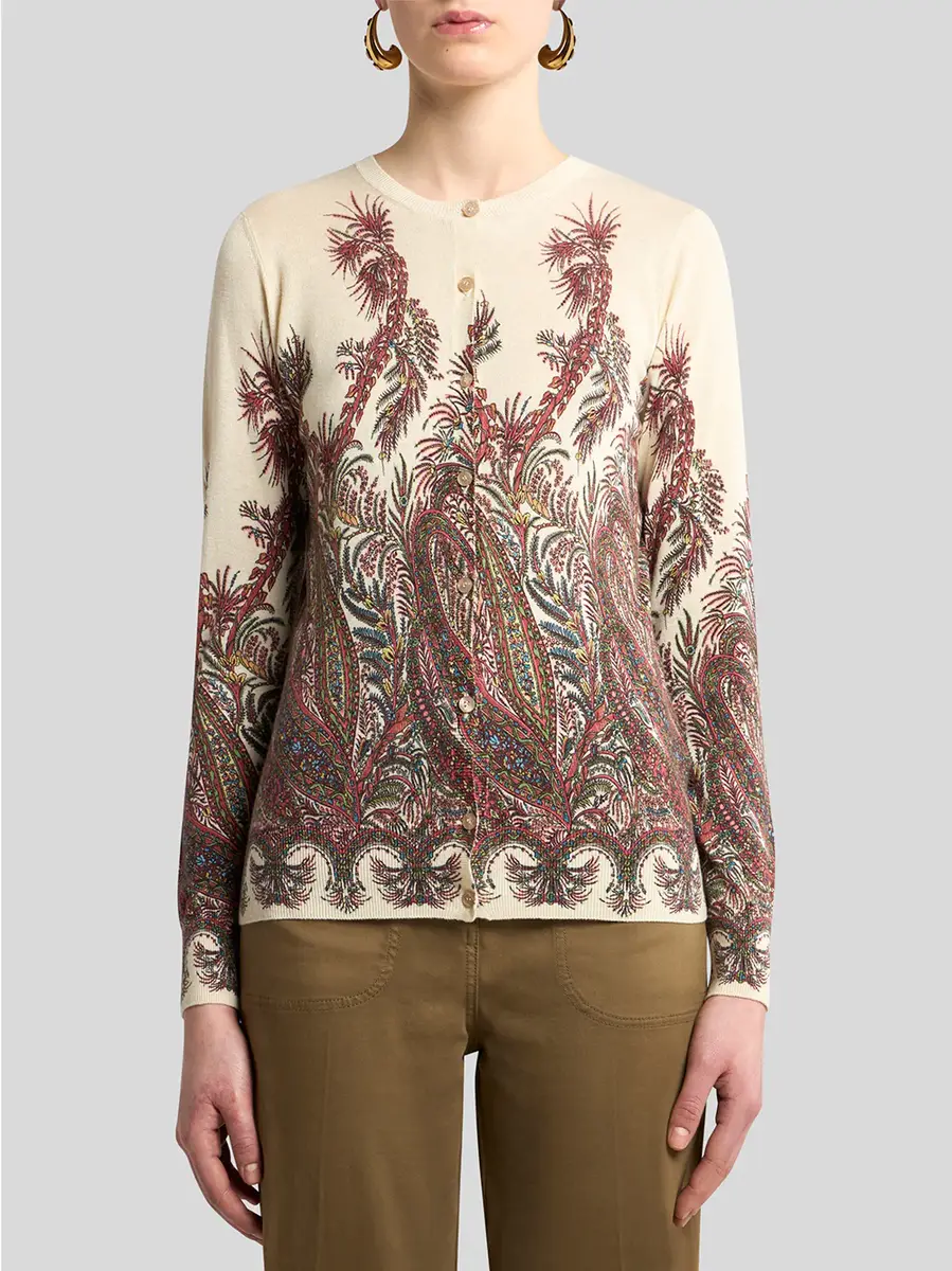 Etro Cashmere-Silk Printed Cardigan | Thumbnail 3 Etro Cashmere-Silk Printed Cardigan | Thumbnail 3