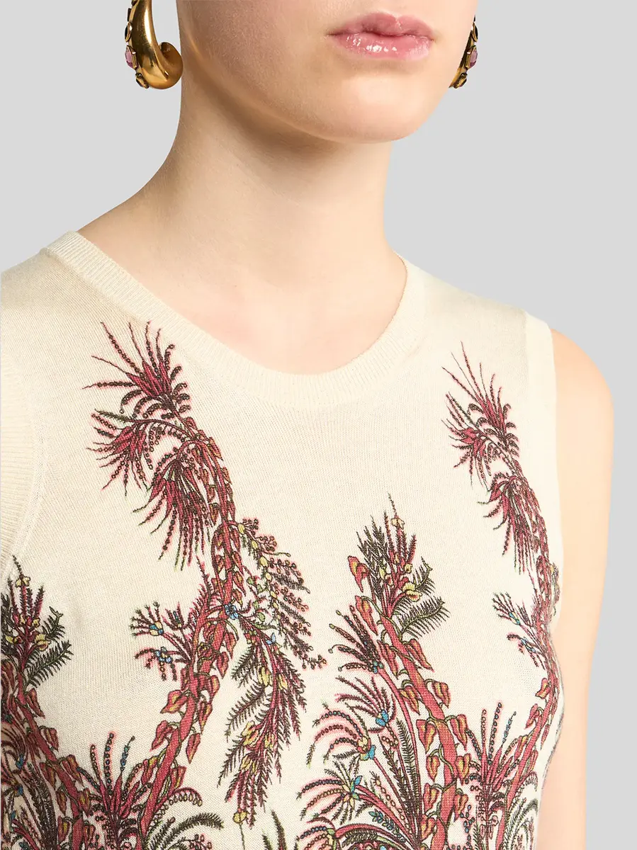 Etro Cashmere-Silk Printed Top | Thumbnail 5