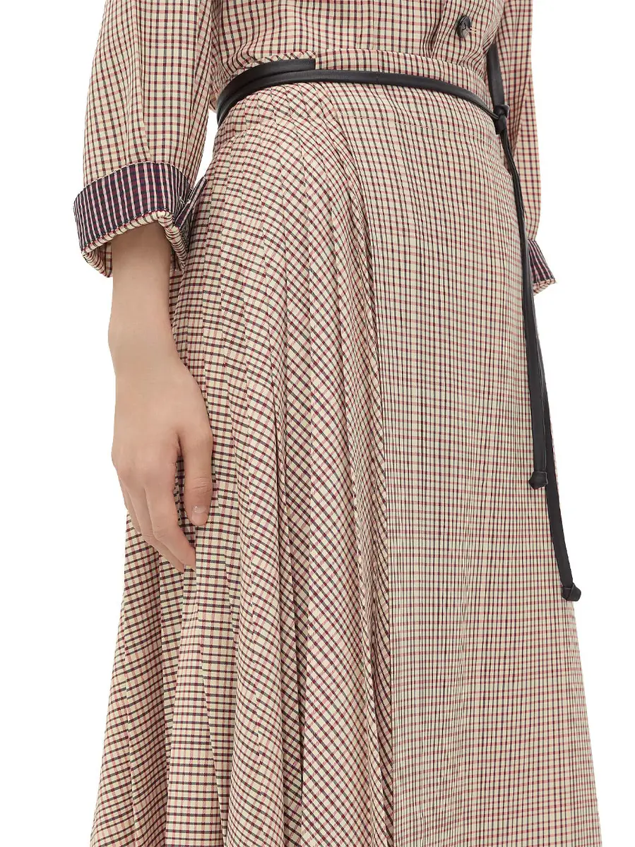 Bottega Veneta Check Viscose Midi Skirt | Thumbnail 4 Bottega Veneta Check Viscose Midi Skirt | Thumbnail 4