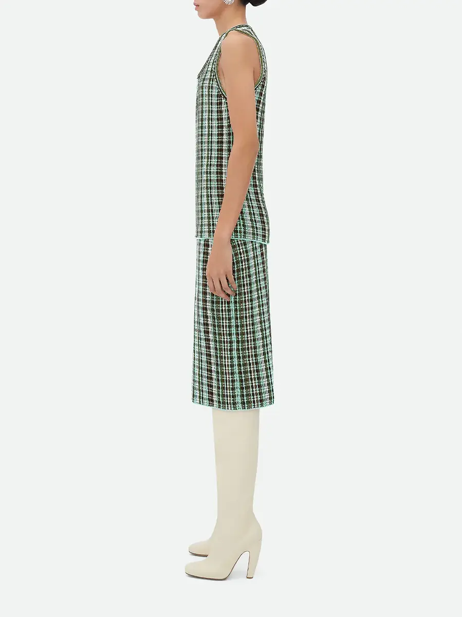Bottega Veneta Checked Cotton Tank | Thumbnail 2 Bottega Veneta Checked Cotton Tank | Thumbnail 2