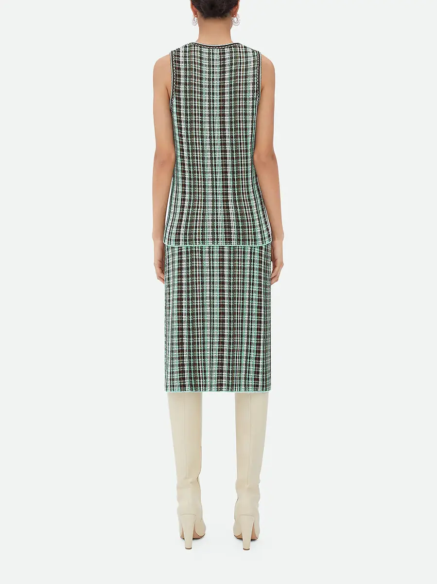 Bottega Veneta Checked Cotton Tank | Thumbnail 3 Bottega Veneta Checked Cotton Tank | Thumbnail 3