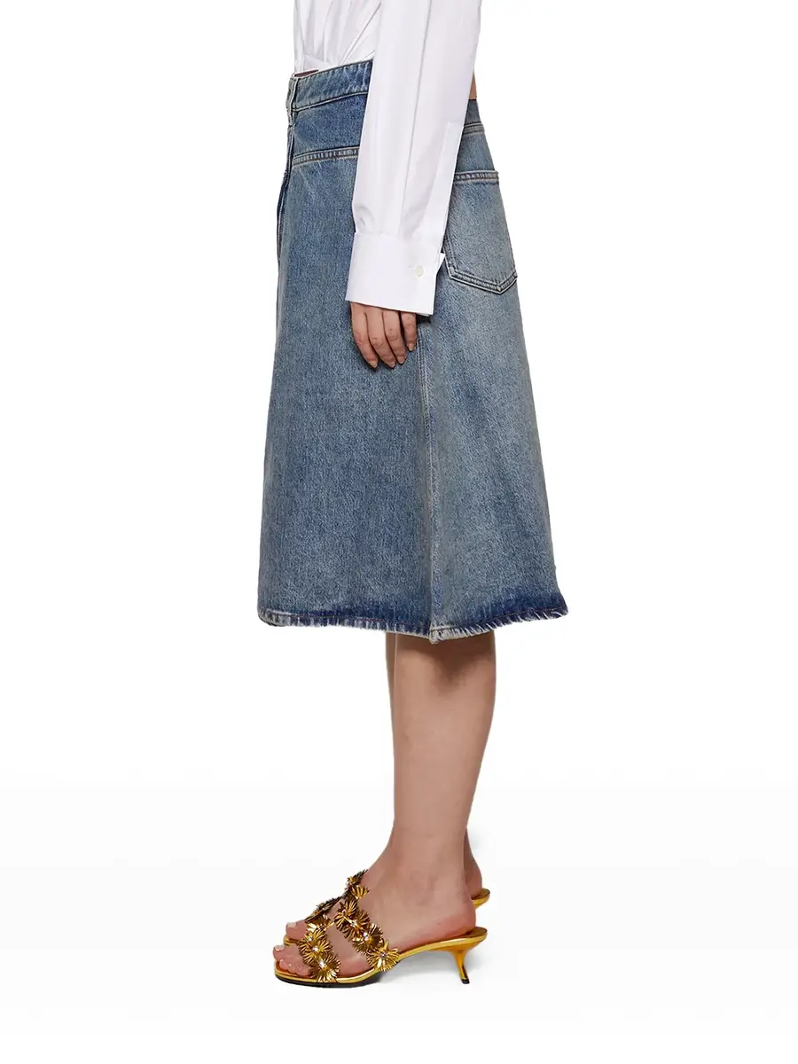 Loewe Deconstructed Denim Midi Skirt | Thumbnail 4 Loewe Deconstructed Denim Midi Skirt | Thumbnail 4