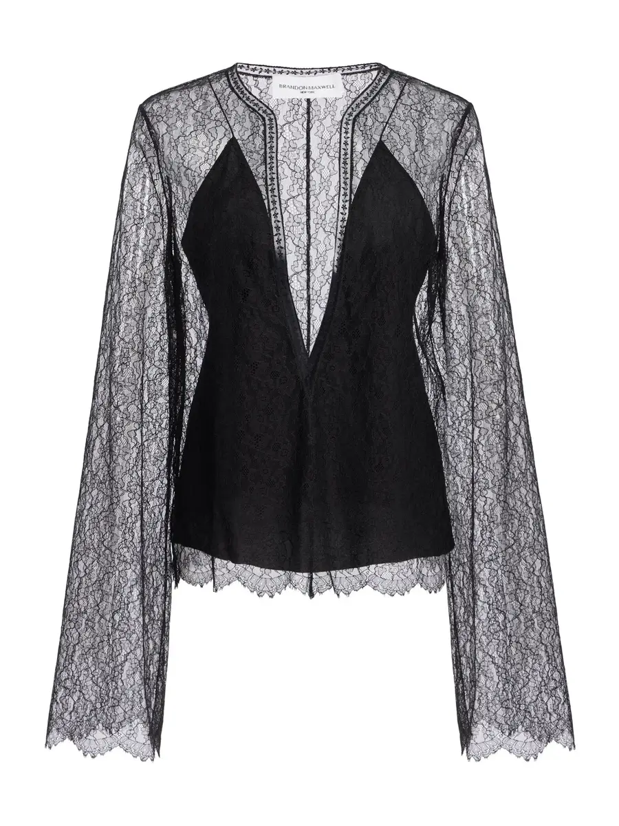 Brandon Maxwell Eloise Lace Top | Thumbnail 1 Brandon Maxwell Eloise Lace Top | Thumbnail 1