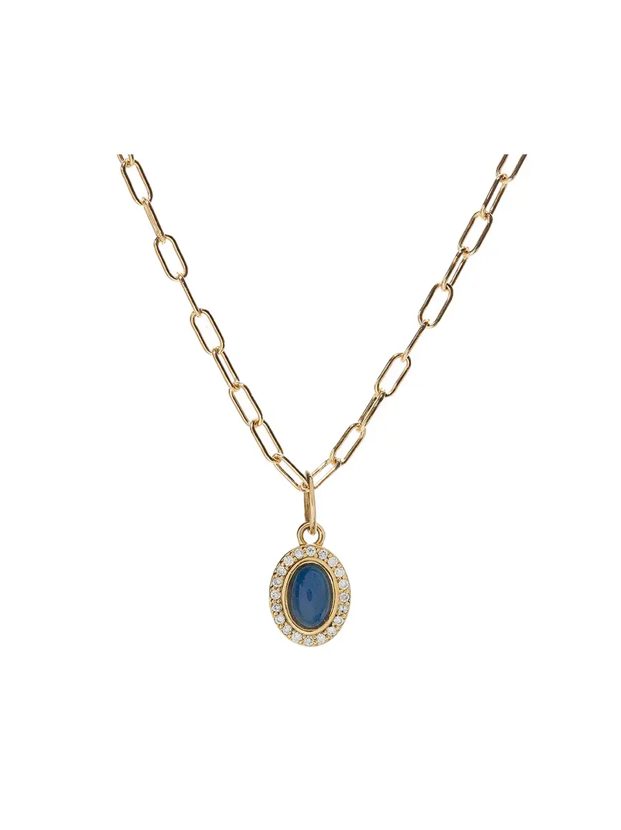 aligrace Labradorite Cabochon, Diamond and Gold Charm | Thumbnail 2 aligrace Labradorite Cabochon, Diamond and Gold Charm | Thumbnail 2
