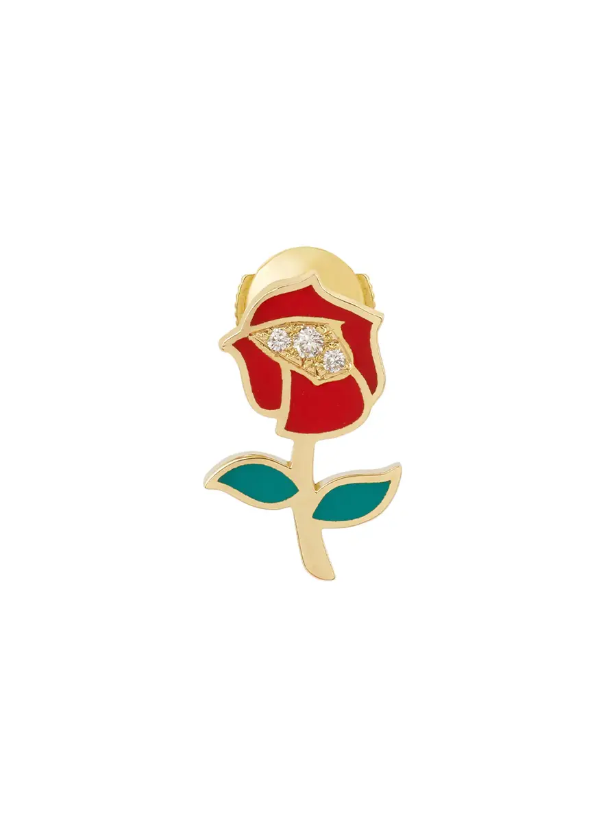 MYSTERYJOY Lacquer Rose Antique Mono Earring | Image 1 MYSTERYJOY Lacquer Rose Antique Mono Earring | Image 1