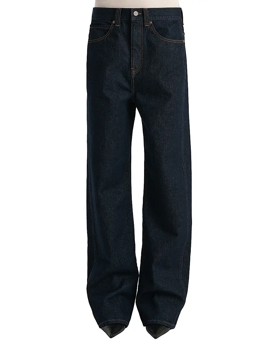 Khaite Women's Bonnie Mid-Rise Wide-Leg Jeans - Benson | Thumbnail 3