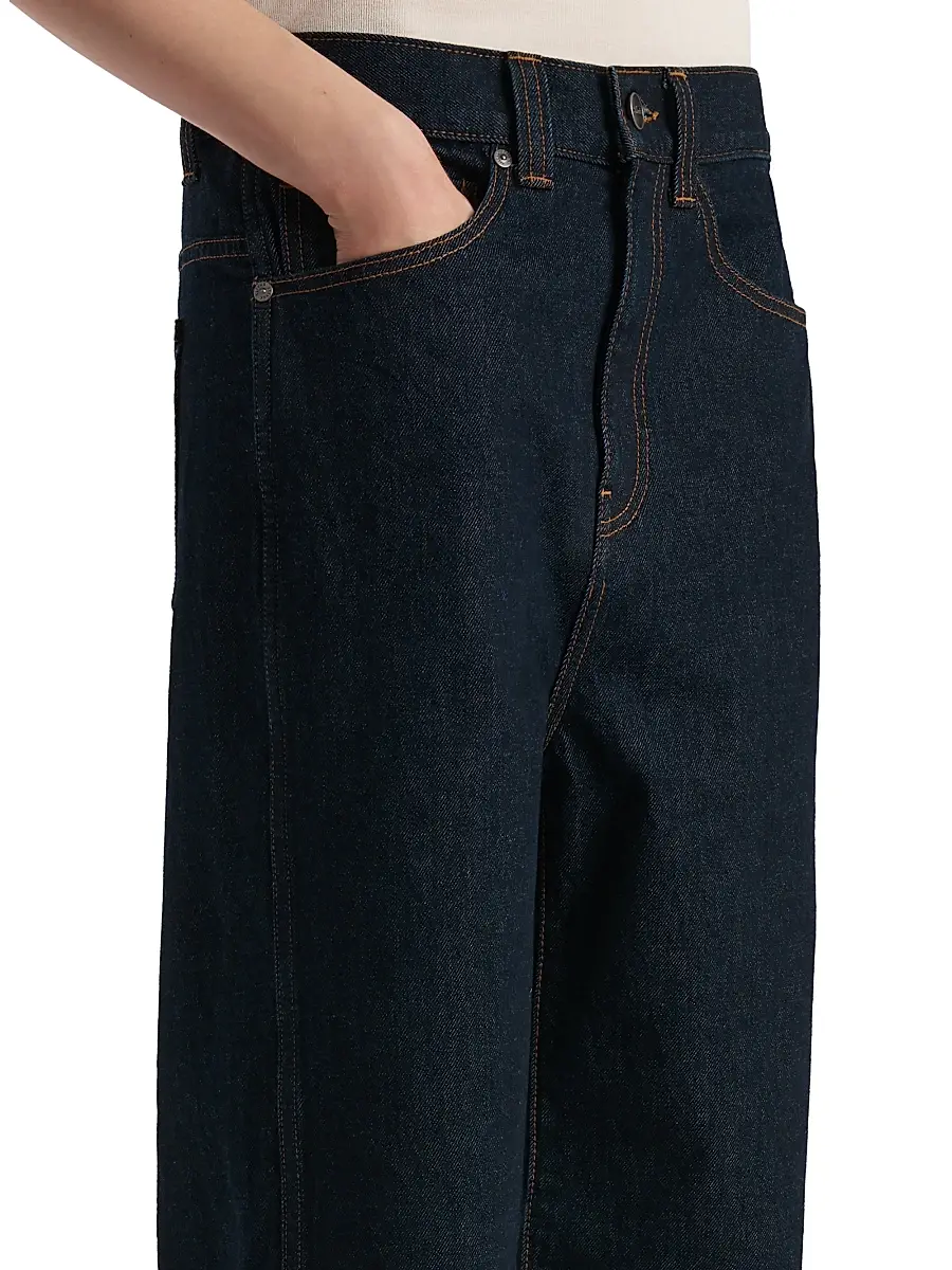 Khaite Women's Bonnie Mid-Rise Wide-Leg Jeans - Benson | Thumbnail 5