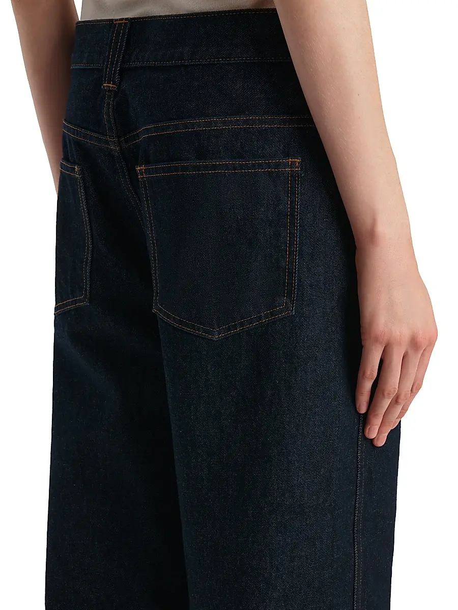 Khaite Women's Bonnie Mid-Rise Wide-Leg Jeans - Benson | Thumbnail 6