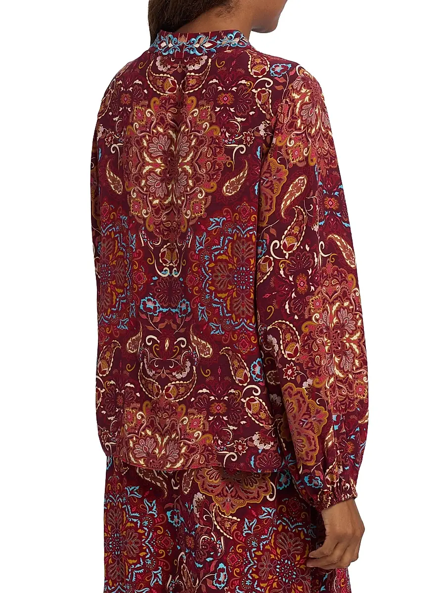 FIGUE Women's Kit Embroidered Floral Top | Thumbnail 5