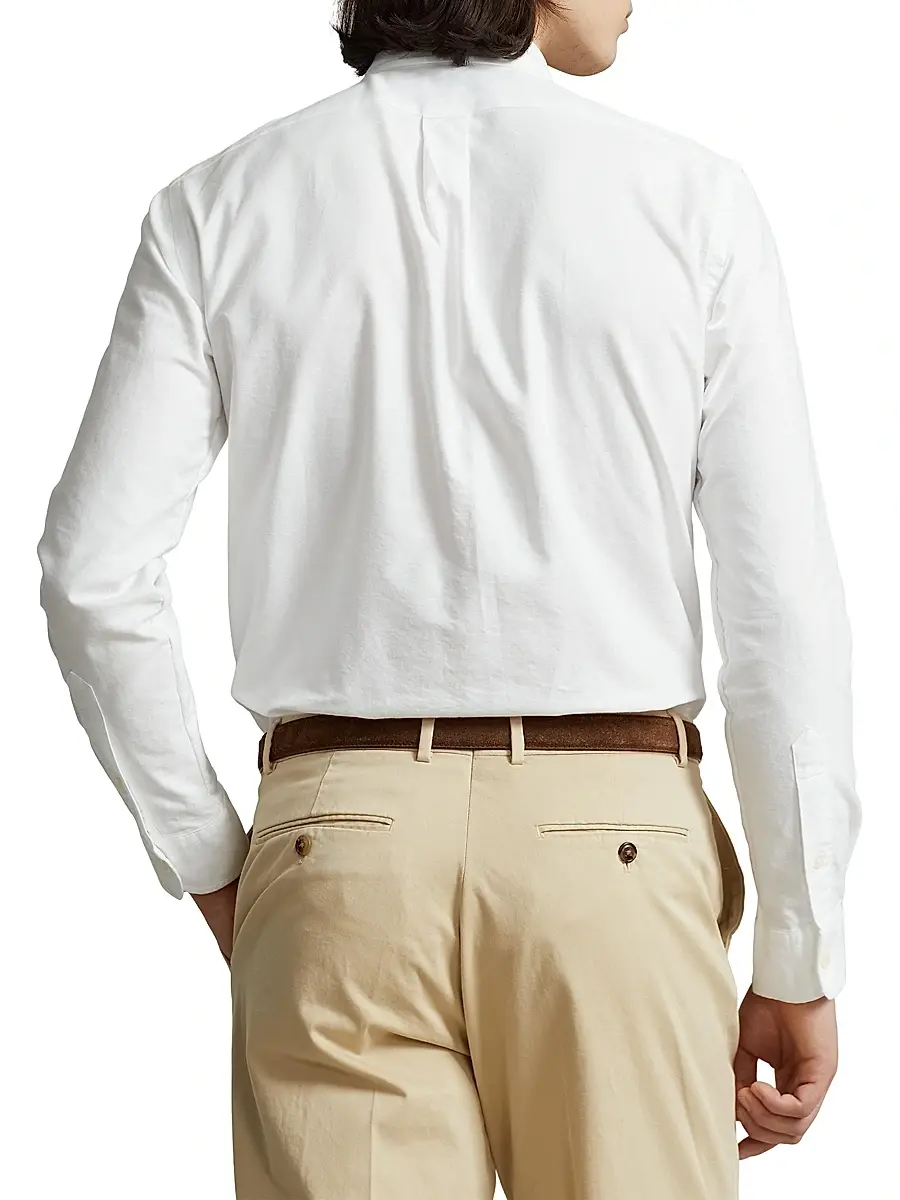 Polo Ralph Lauren Men's Button-Down Cotton Oxford Shirt | Thumbnail 4 Polo Ralph Lauren Men's Button-Down Cotton Oxford Shirt | Thumbnail 4
