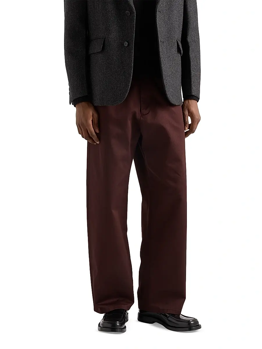 Prada Men's Cotton Pants - Brown | Thumbnail 2 Prada Men's Cotton Pants - Brown | Thumbnail 2
