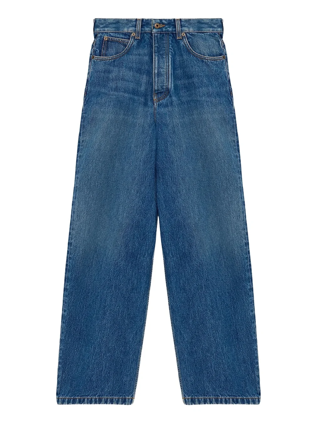 Loewe Men's Dark Washed Barrel Jeans