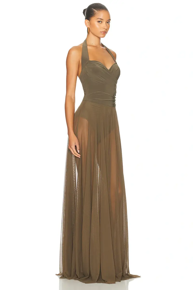 Norma Kamali for FWRD Cayla Flared Gown | Thumbnail 2
