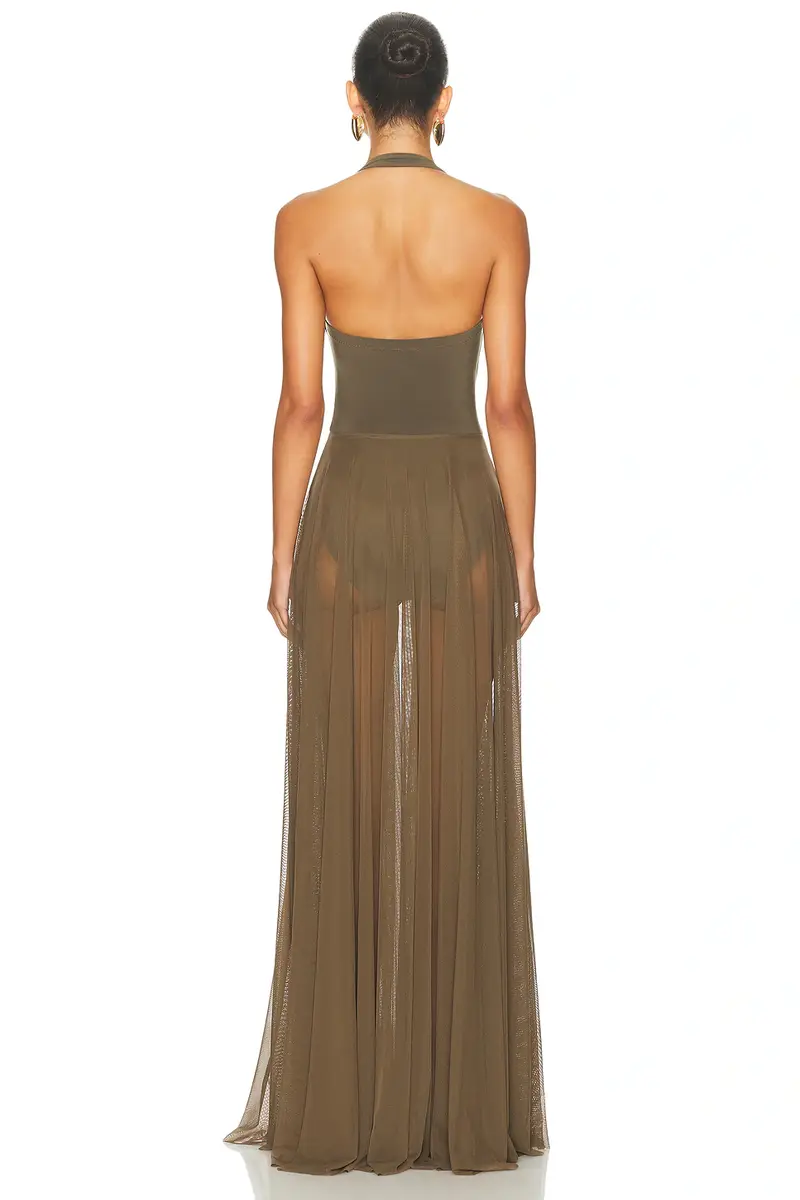Norma Kamali for FWRD Cayla Flared Gown | Thumbnail 3