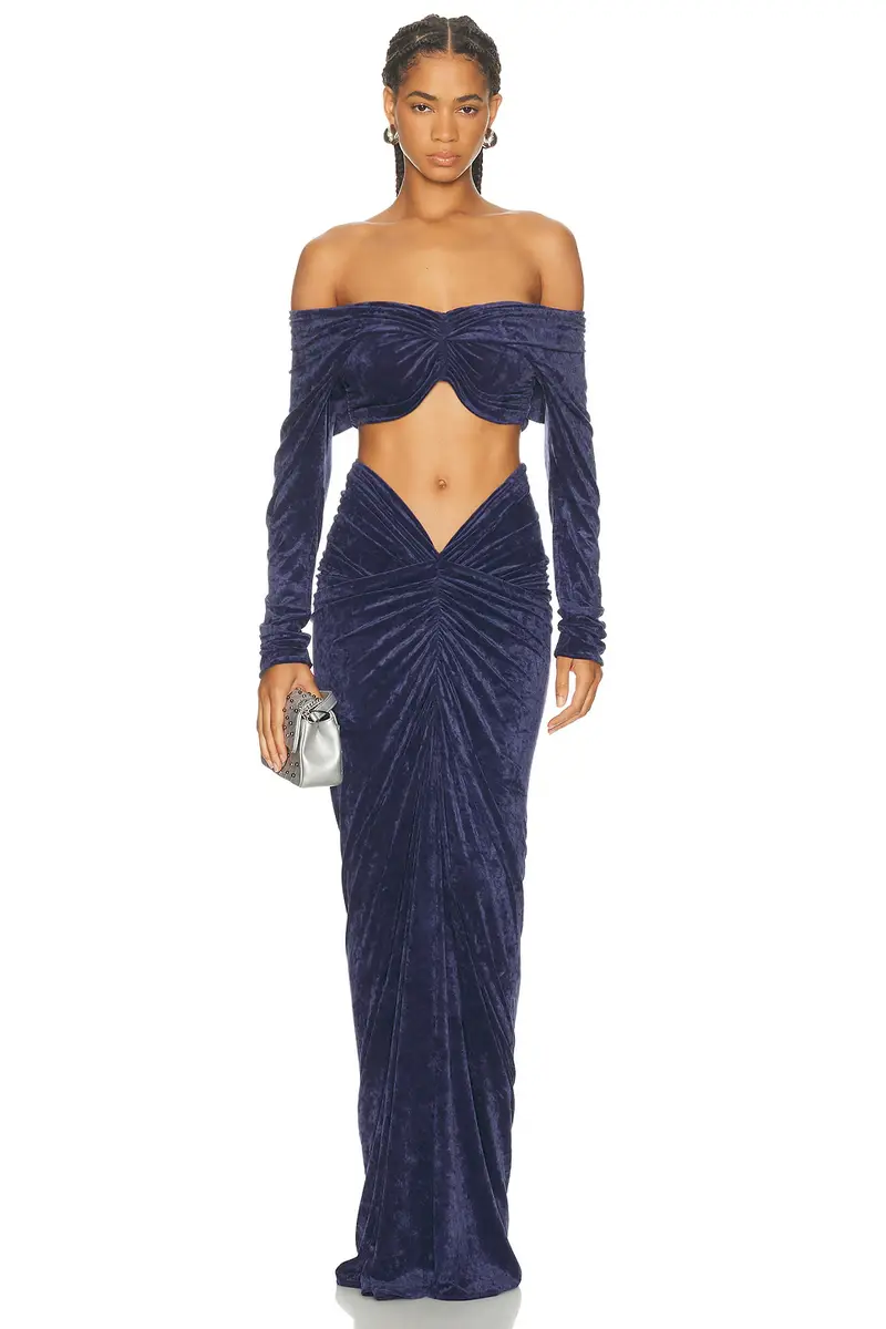 Atlein Ruched Long Skirt | Thumbnail 5