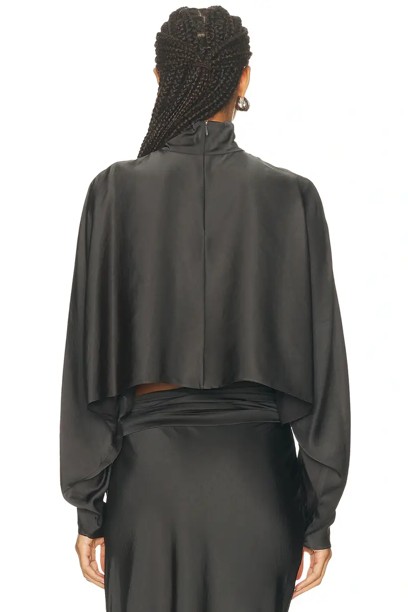 Lapointe Lightweight Satin Caftan Top | Thumbnail 3 Lapointe Lightweight Satin Caftan Top | Thumbnail 3
