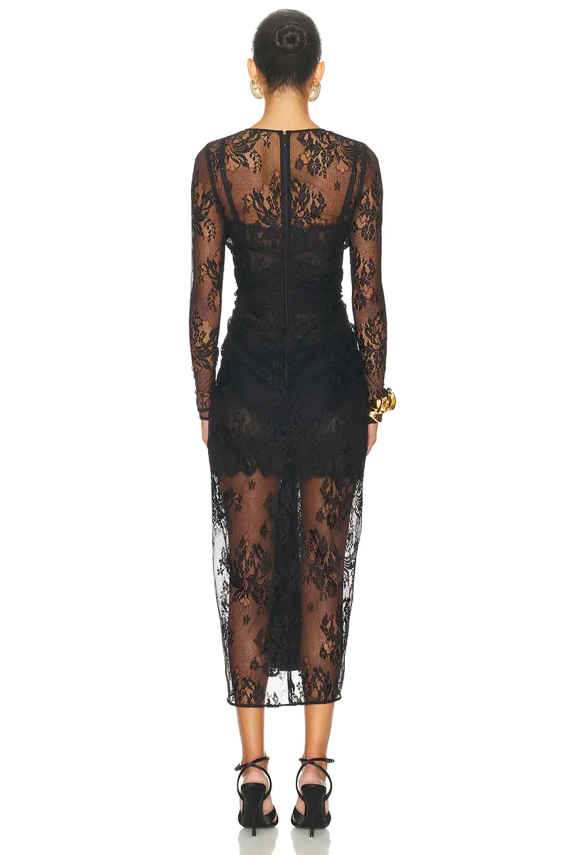 Dolce & Gabbana Long Sleeve Lace Dress | Thumbnail 3 Dolce & Gabbana Long Sleeve Lace Dress | Thumbnail 3