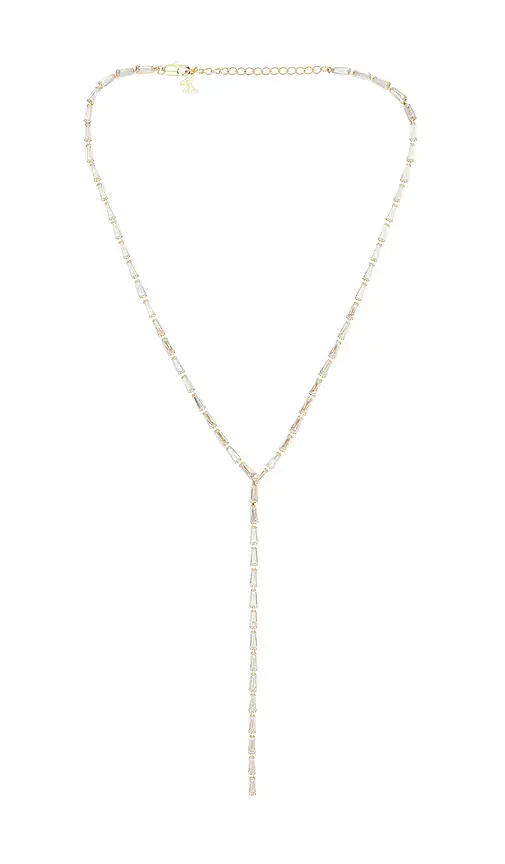 By Adina Eden Cz Multi Baguette Tennis Lariat Necklace | Image 1 By Adina Eden Cz Multi Baguette Tennis Lariat Necklace | Image 1