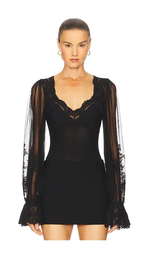 Bardot Bruna Lace Detail Bodysuit