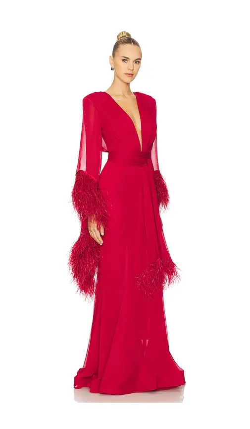 Bronx and Banco Geisha V-Neck Gown | Thumbnail 2