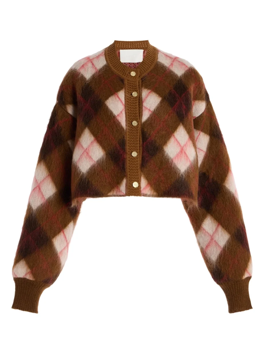 The Blane Checked Wool Cardigan