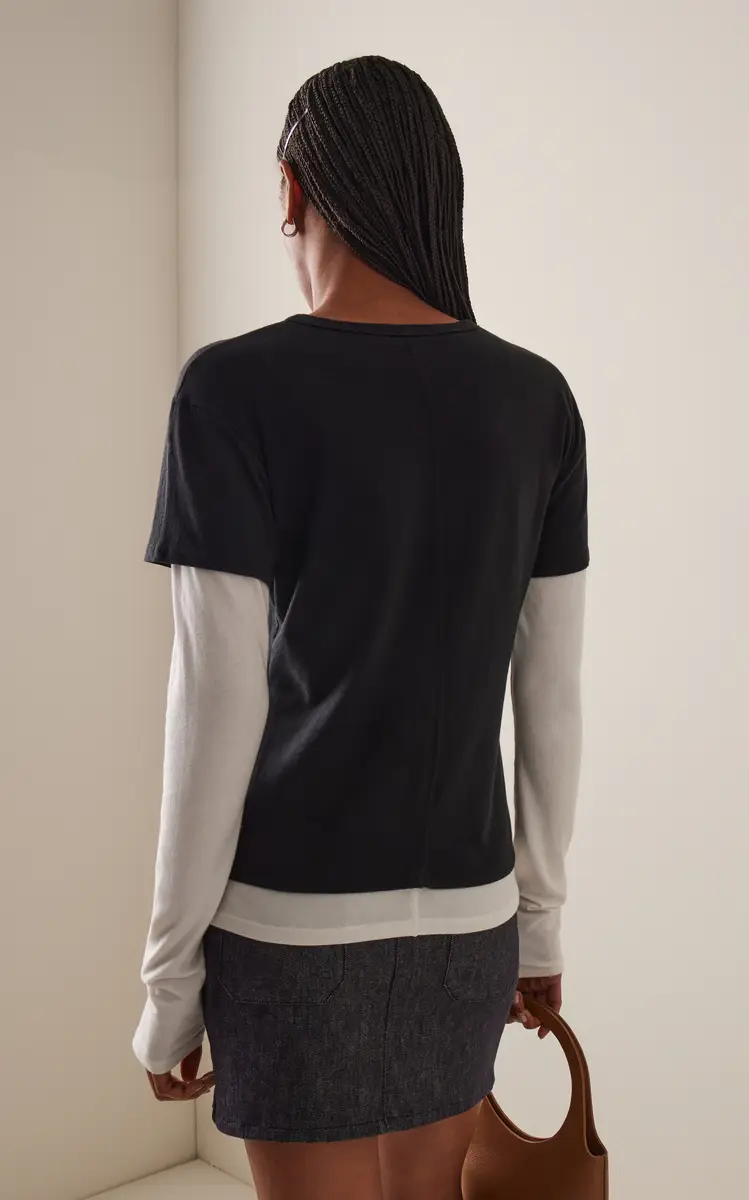 EB Denim Rory Layered Cotton T-Shirt | Thumbnail 5