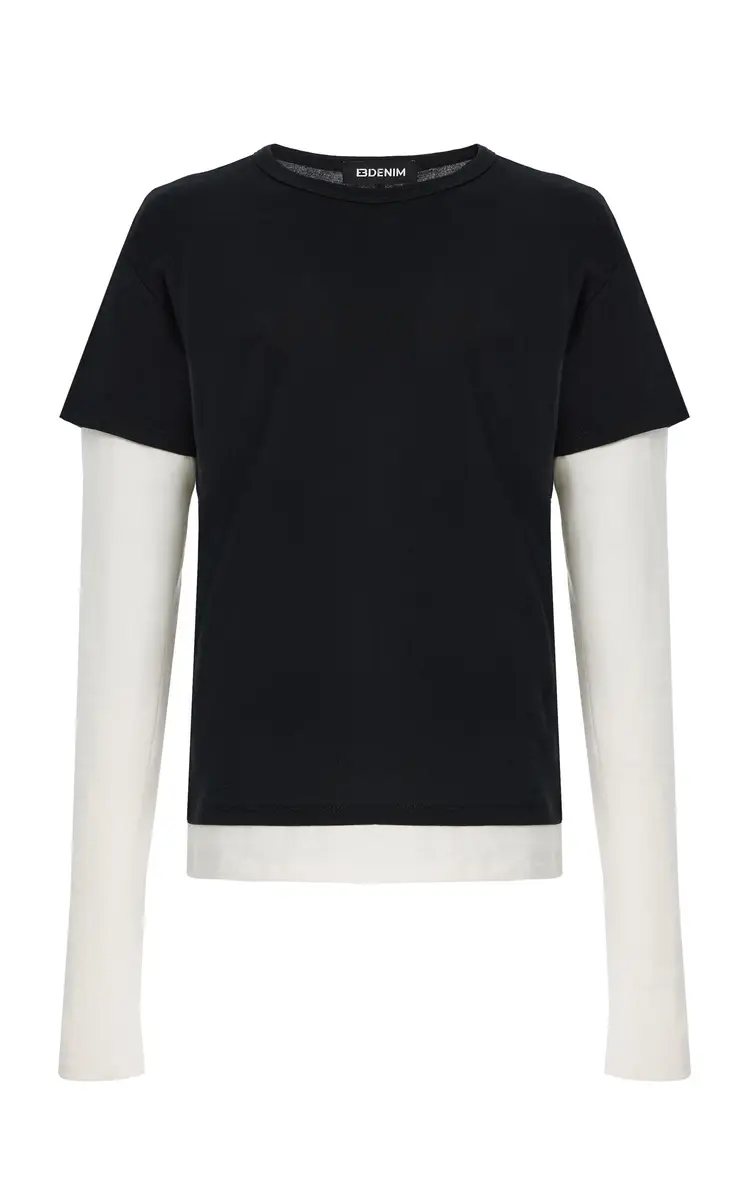 EB Denim Rory Layered Cotton T-Shirt | Image 1 EB Denim Rory Layered Cotton T-Shirt | Image 1
