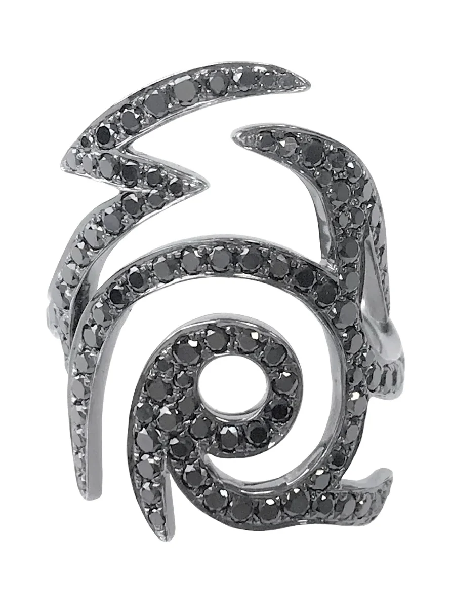 Black Diamond Spiral Ring Black Diamond Spiral Ring