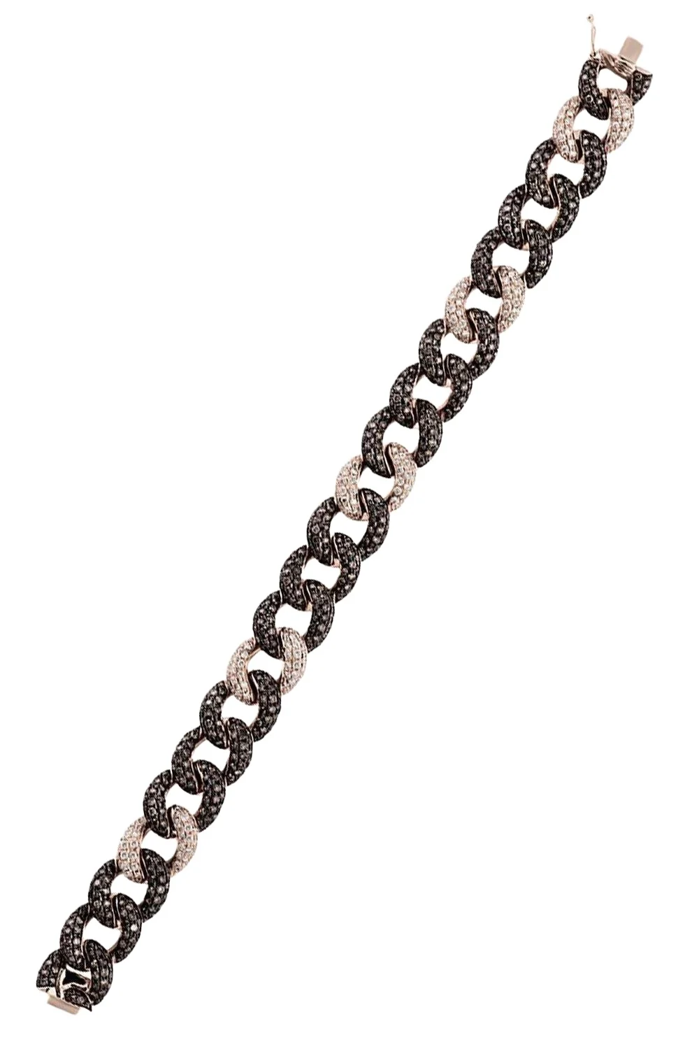 STEFERE Mixed Diamond Curb Link Bracelet