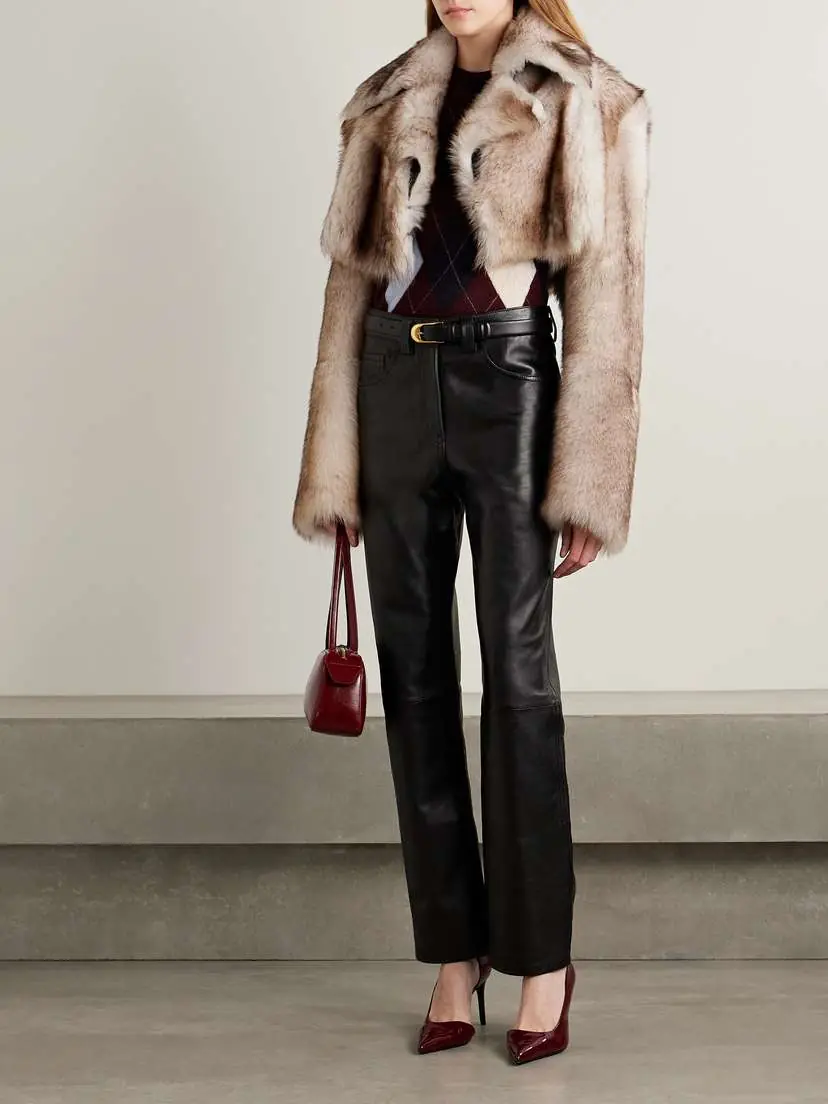 Khaite Stallone Cropped Shearling Jacket | Thumbnail 2 Khaite Stallone Cropped Shearling Jacket | Thumbnail 2