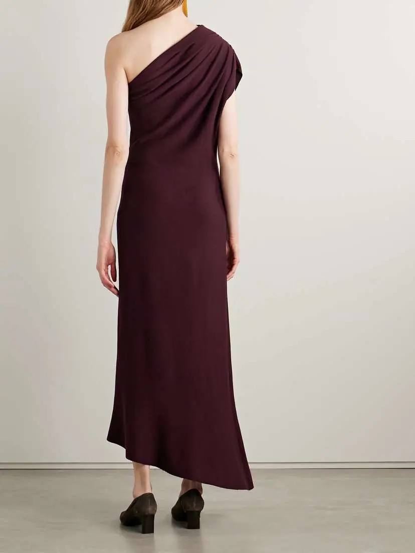 Khaite Coast One-shoulder Wool-blend Maxi Dress | Thumbnail 3 Khaite Coast One-shoulder Wool-blend Maxi Dress | Thumbnail 3
