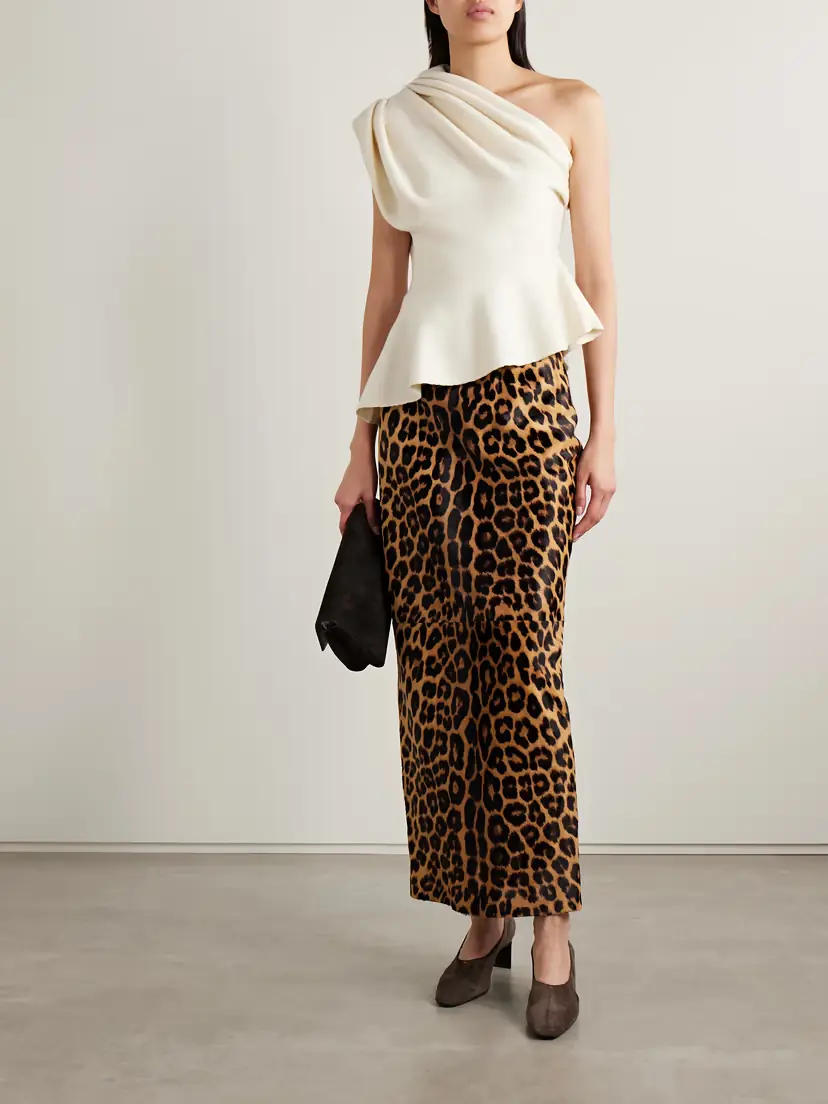 Khaite Aimee Asymmetric One-shoulder Wool-blend Peplum Top | Thumbnail 2