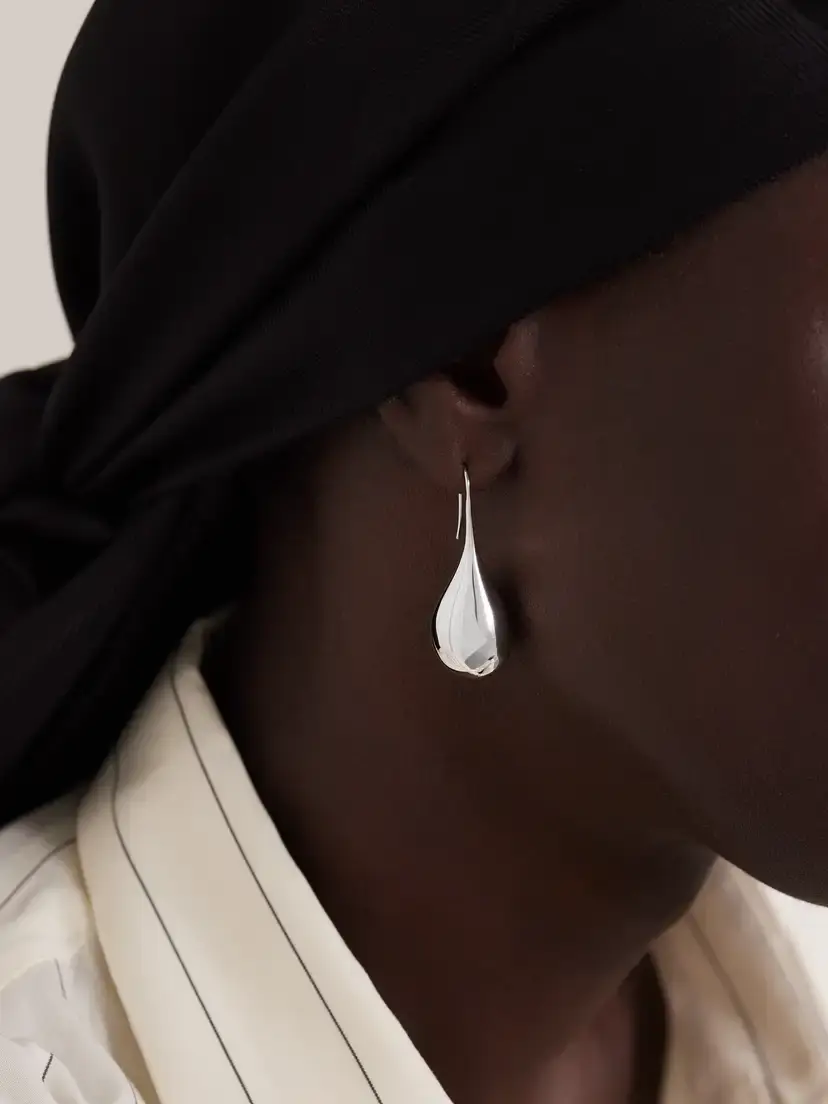 By Pariah Drop Large Recycled Sterling Silver Earrings | Thumbnail 2 By Pariah Drop Large Recycled Sterling Silver Earrings | Thumbnail 2