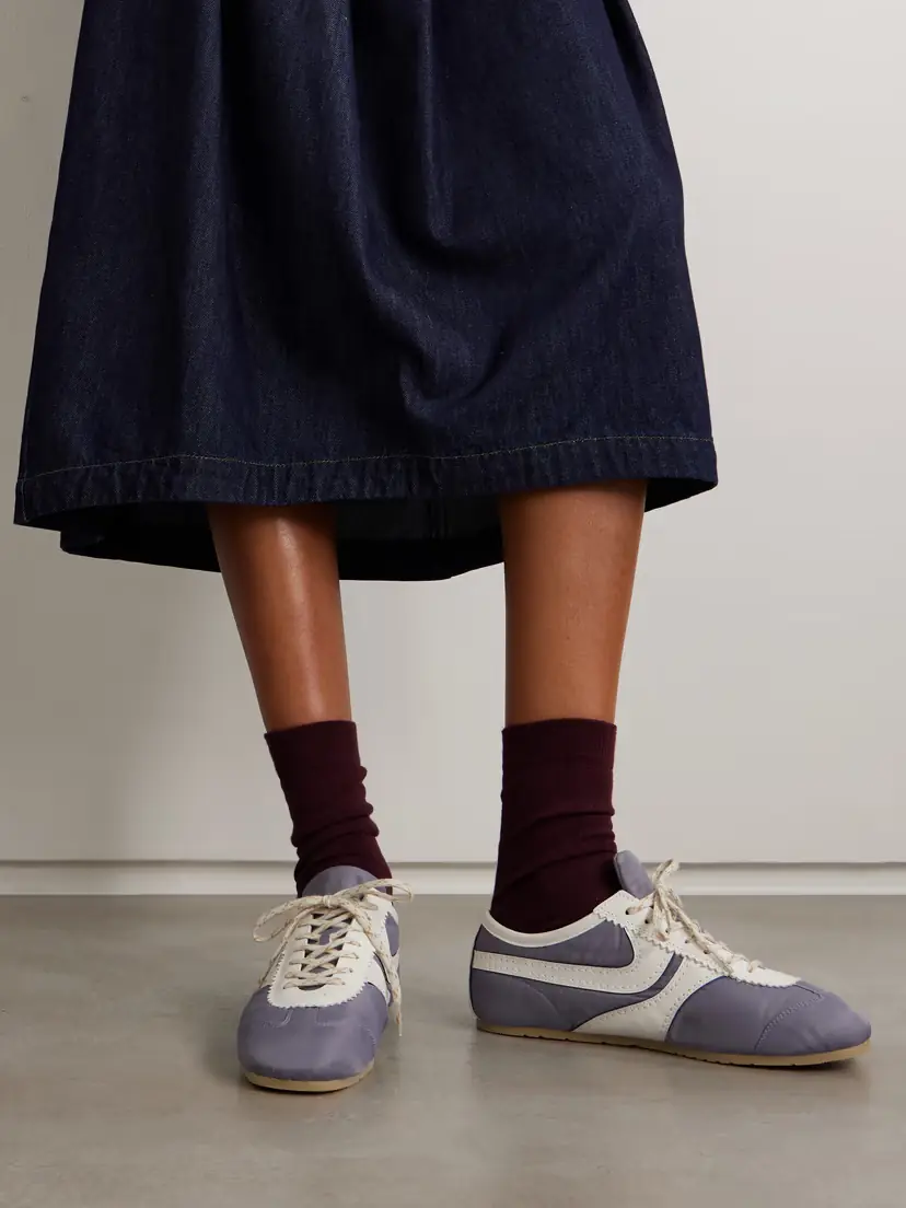 Dries Van Noten Leather-trimmed Shell Sneakers | Thumbnail 2 Dries Van Noten Leather-trimmed Shell Sneakers | Thumbnail 2