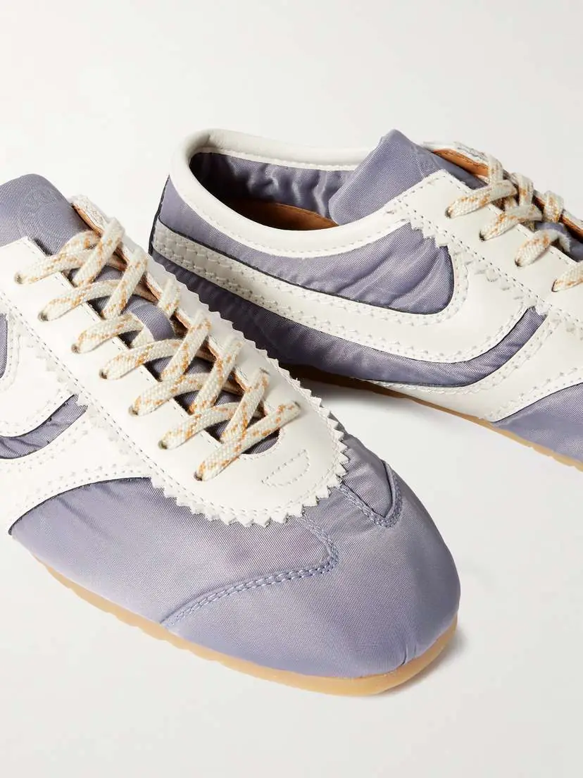 Dries Van Noten Leather-trimmed Shell Sneakers | Thumbnail 4 Dries Van Noten Leather-trimmed Shell Sneakers | Thumbnail 4