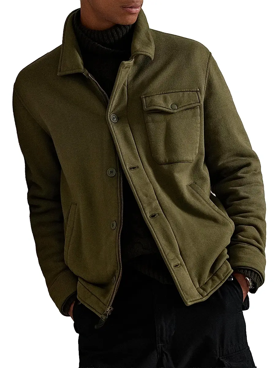 Polo Ralph Lauren Men's Fleece Button-Front Shirt Jacket | Thumbnail 5 Polo Ralph Lauren Men's Fleece Button-Front Shirt Jacket | Thumbnail 5