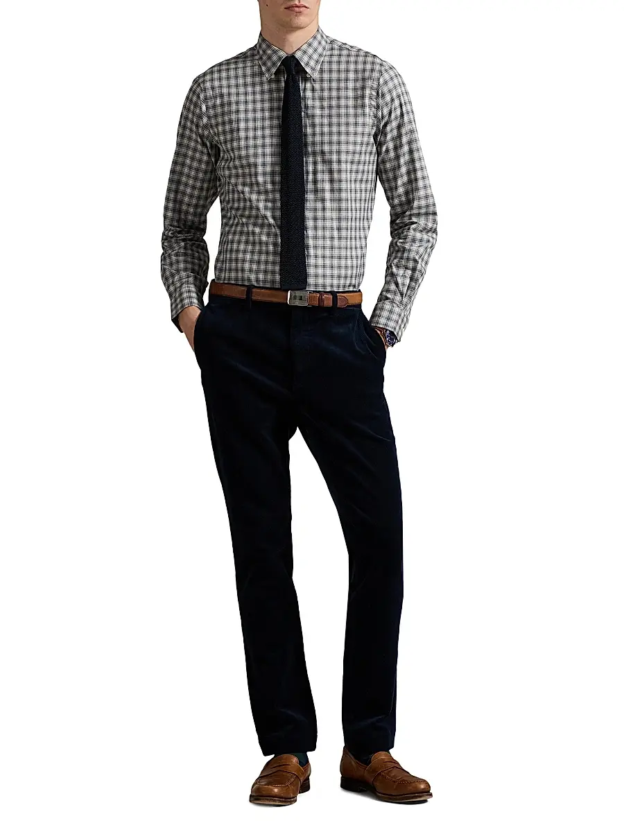 Polo Ralph Lauren Men's Plaid Cotton Long-Sleeve Shirt | Thumbnail 2 Polo Ralph Lauren Men's Plaid Cotton Long-Sleeve Shirt | Thumbnail 2
