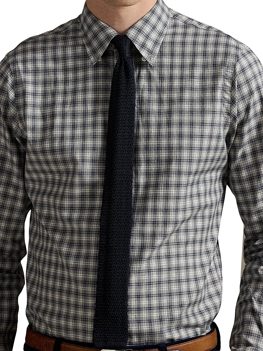 Polo Ralph Lauren Men's Plaid Cotton Long-Sleeve Shirt | Thumbnail 5 Polo Ralph Lauren Men's Plaid Cotton Long-Sleeve Shirt | Thumbnail 5