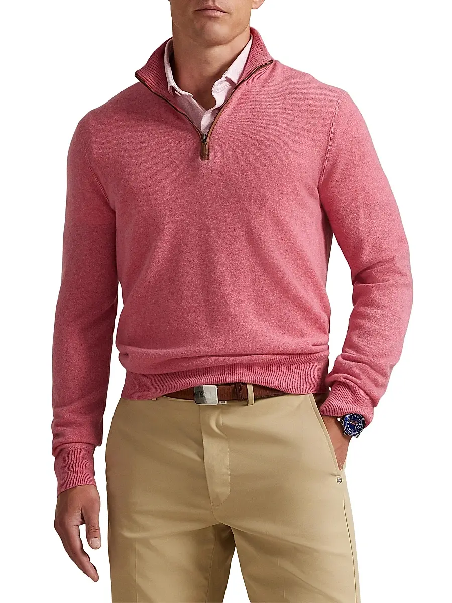 Polo Ralph Lauren Men's Cashmere Mock-Turtleneck Sweater | Thumbnail 3 Polo Ralph Lauren Men's Cashmere Mock-Turtleneck Sweater | Thumbnail 3