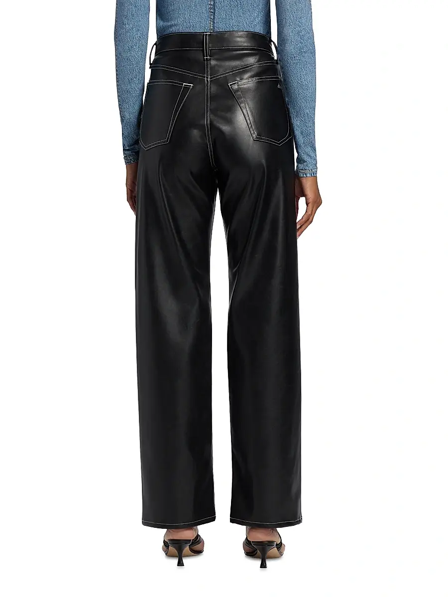 rag & bone Women's Shea Faux Leather Straight-Leg Pants | Thumbnail 5 rag & bone Women's Shea Faux Leather Straight-Leg Pants | Thumbnail 5