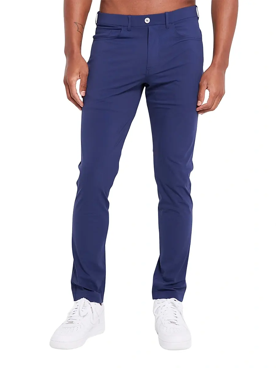 Redvanly Men's Kent Pull-On Trousers - Navy | Image 1 Redvanly Men's Kent Pull-On Trousers - Navy | Image 1