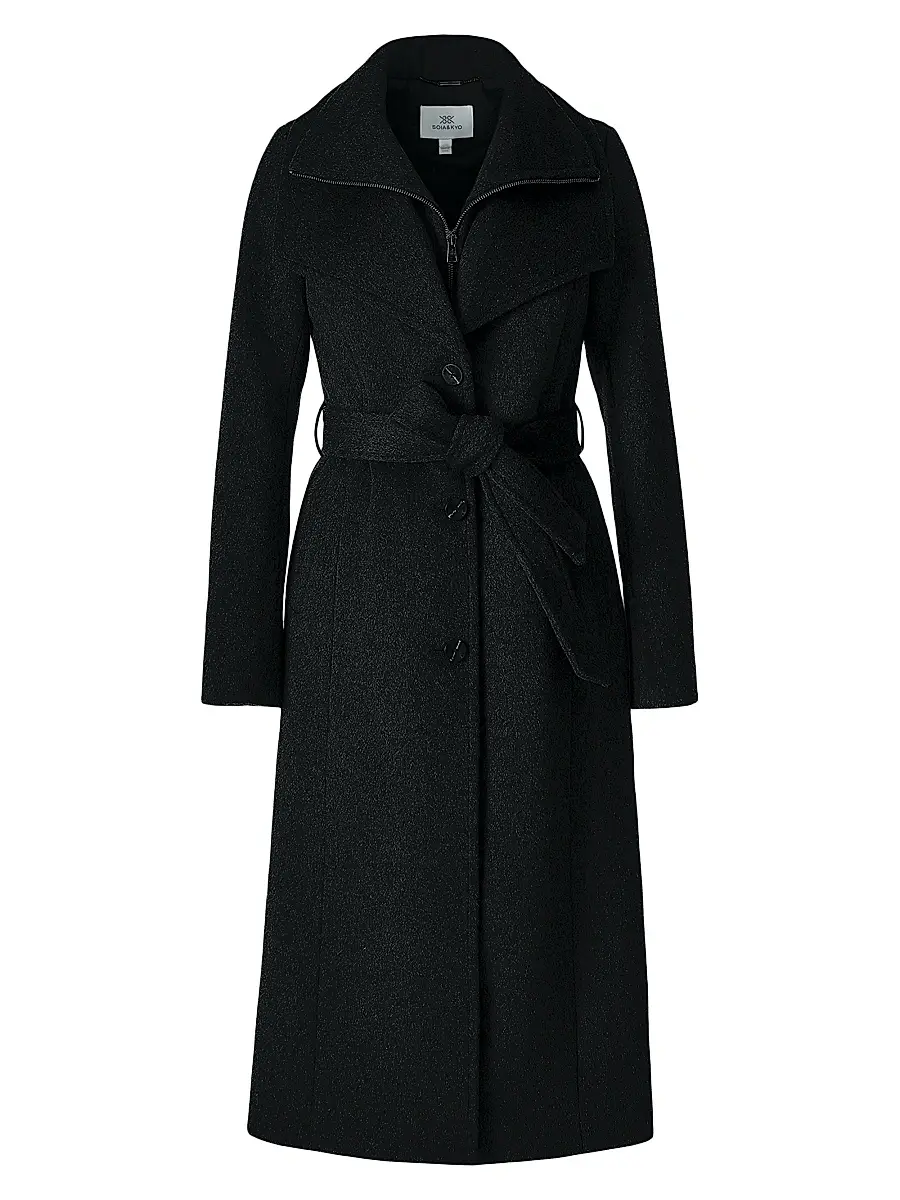 Soia & Kyo Women's Ilana Wool-Blend Coat - Black Heather - Size XL | Image 1 Soia & Kyo Women's Ilana Wool-Blend Coat - Black Heather - Size XL | Image 1